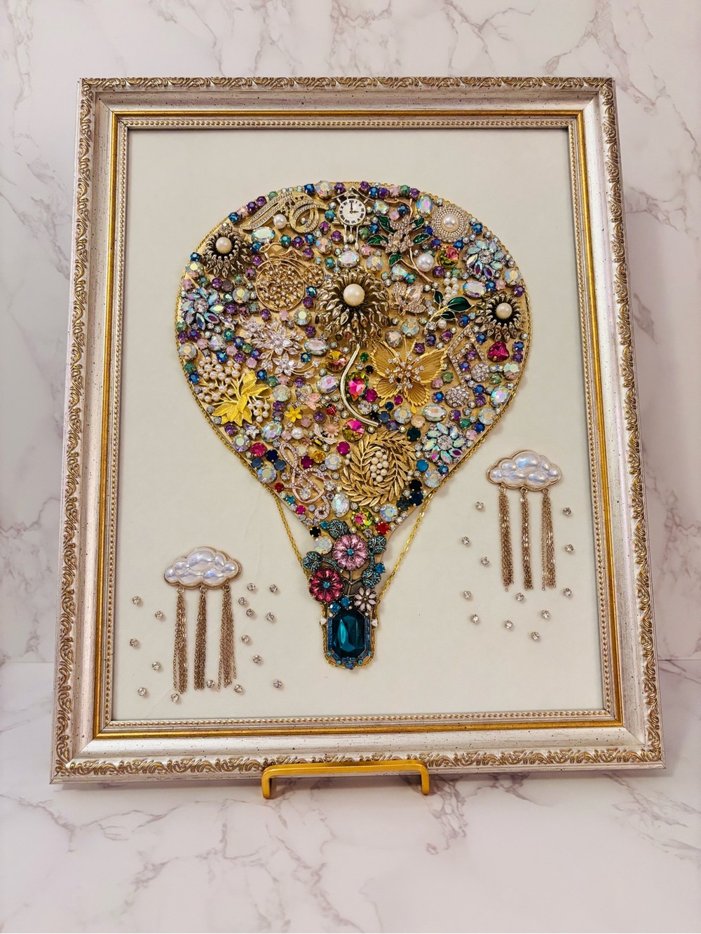 Hot Air Balloon Jewelry Art 12x16 Vintage EMMONS Jewelry Art